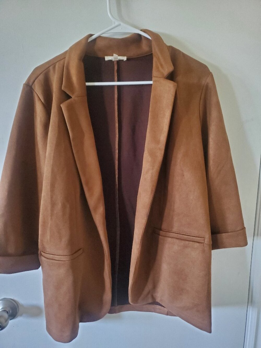 Maurices open front suede blazer